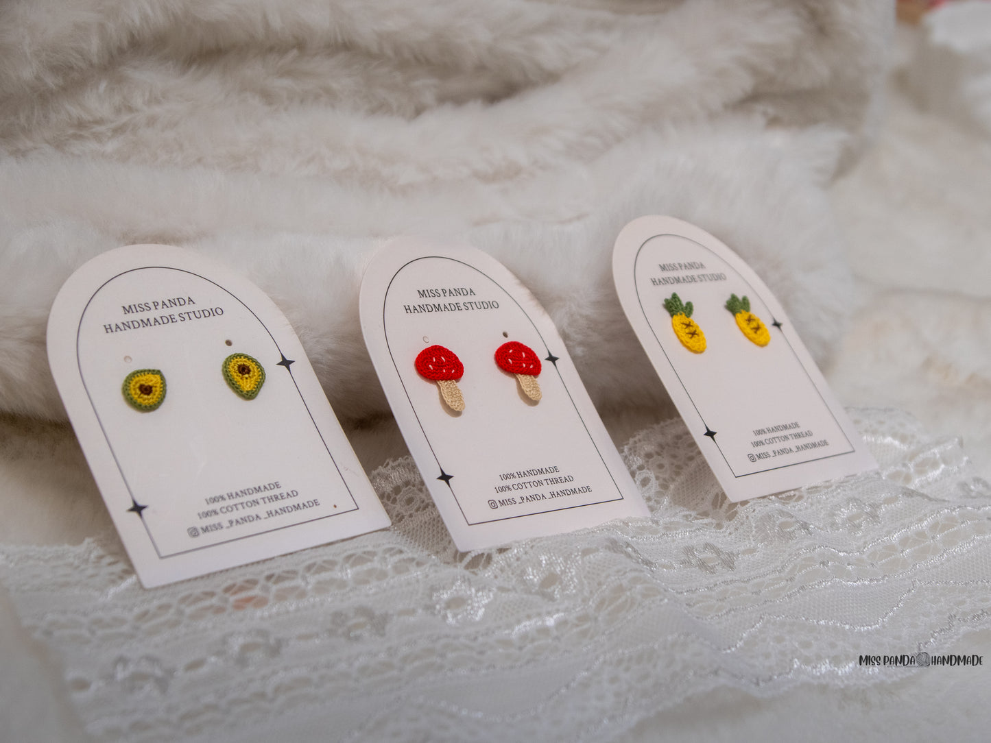 Micro Crochet Earrnigs/Fruits