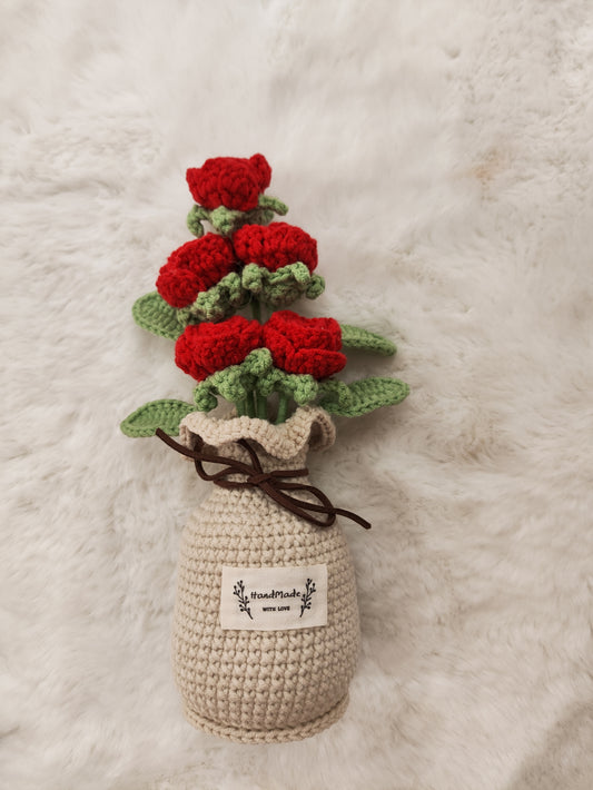 Crochet Flower Pots/Mini Roses