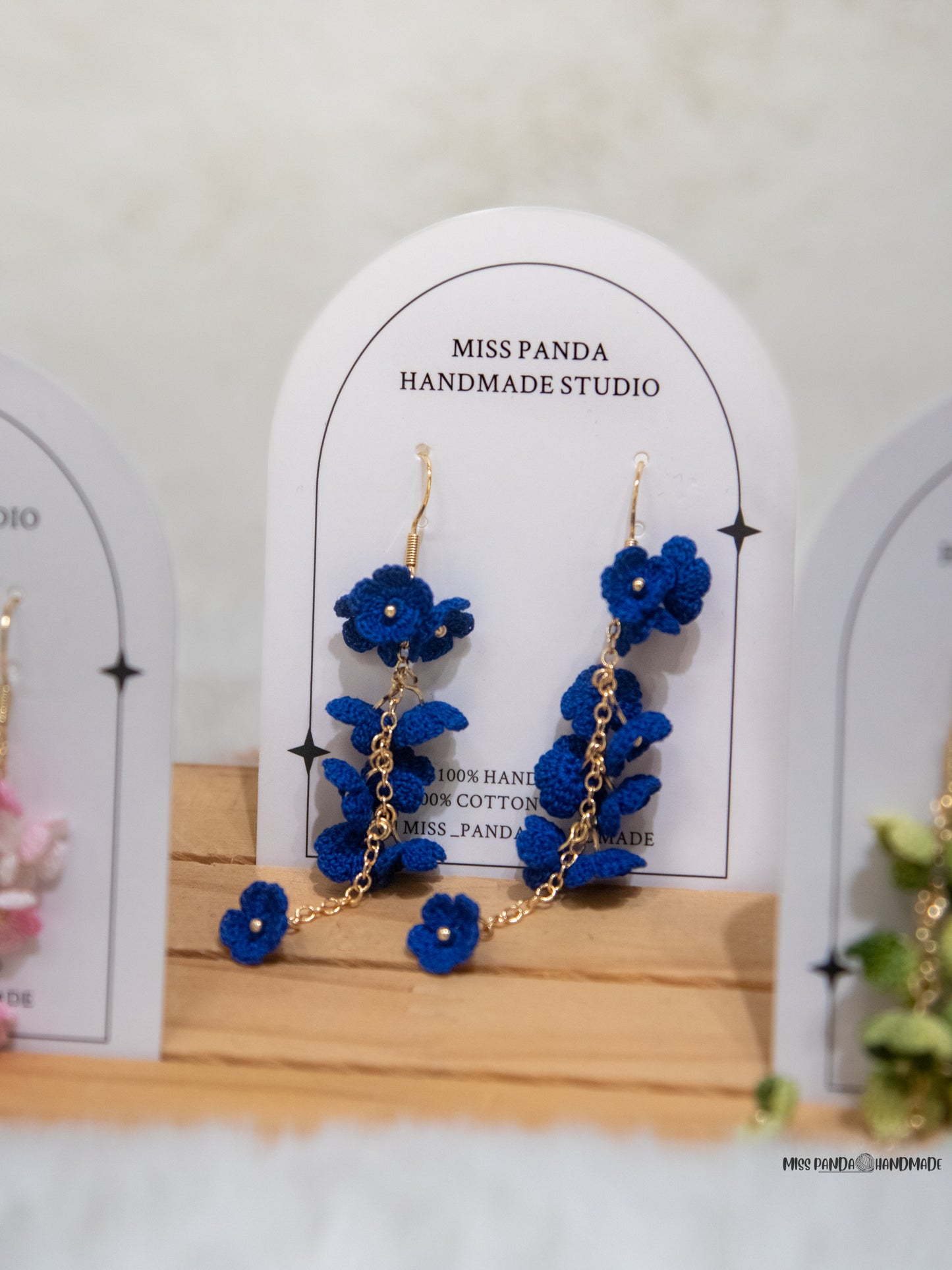 Micro Crochet Earrnigs/Ten Petals Bloom
