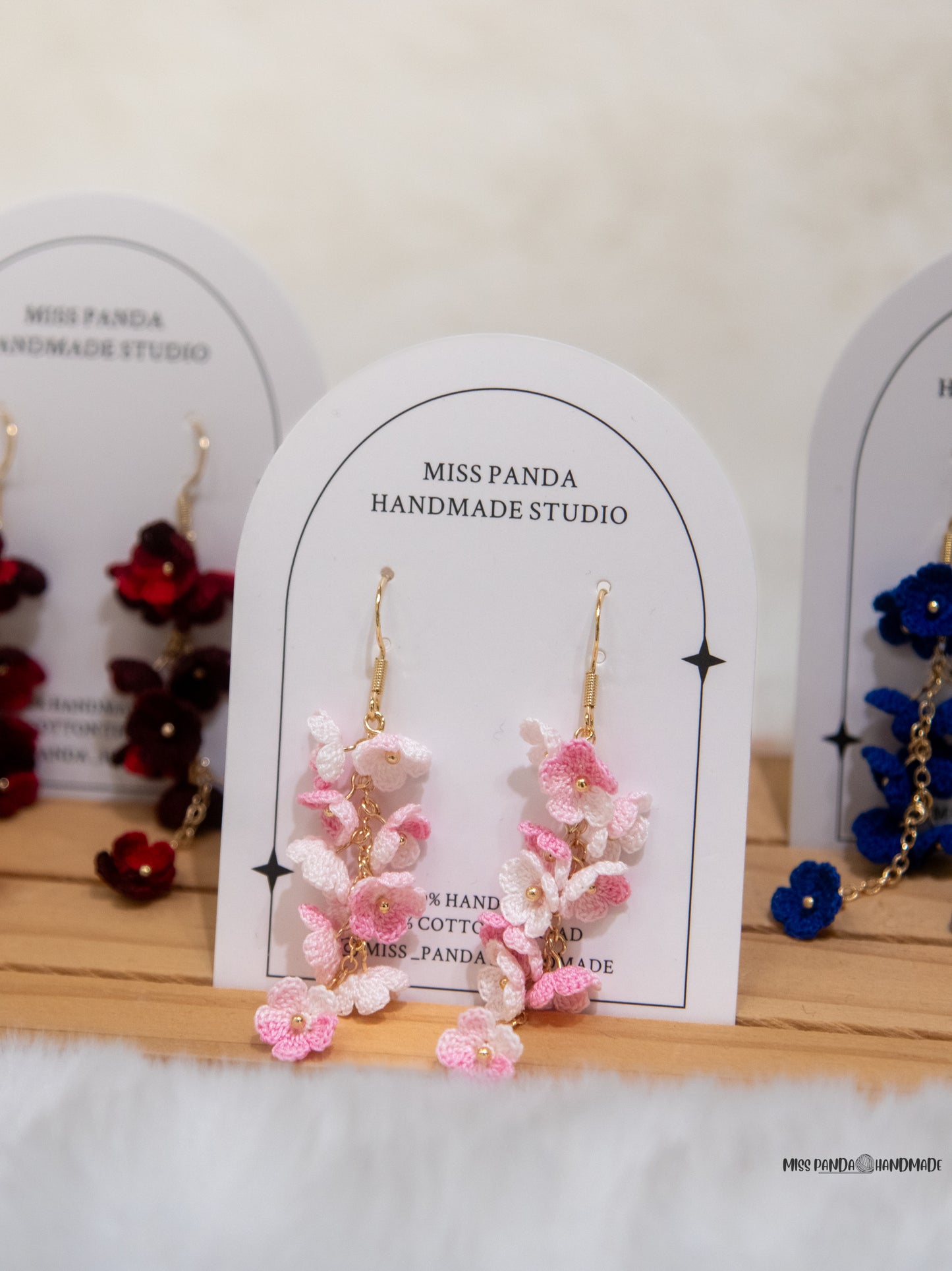 Micro Crochet Earrnigs/Ten Petals Bloom