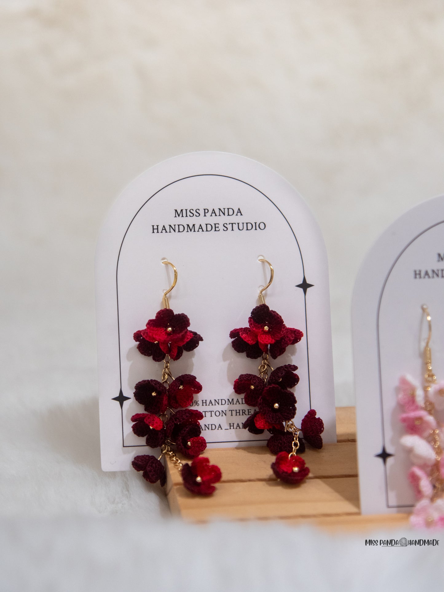 Micro Crochet Earrnigs/Ten Petals Bloom