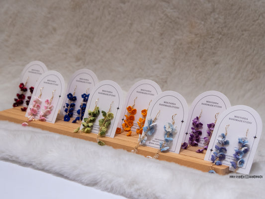 Micro Crochet Earrnigs/Ten Petals Bloom
