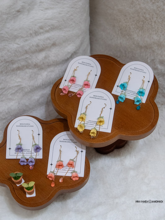 Micro Crochet Earrnigs/Lily of the Valley