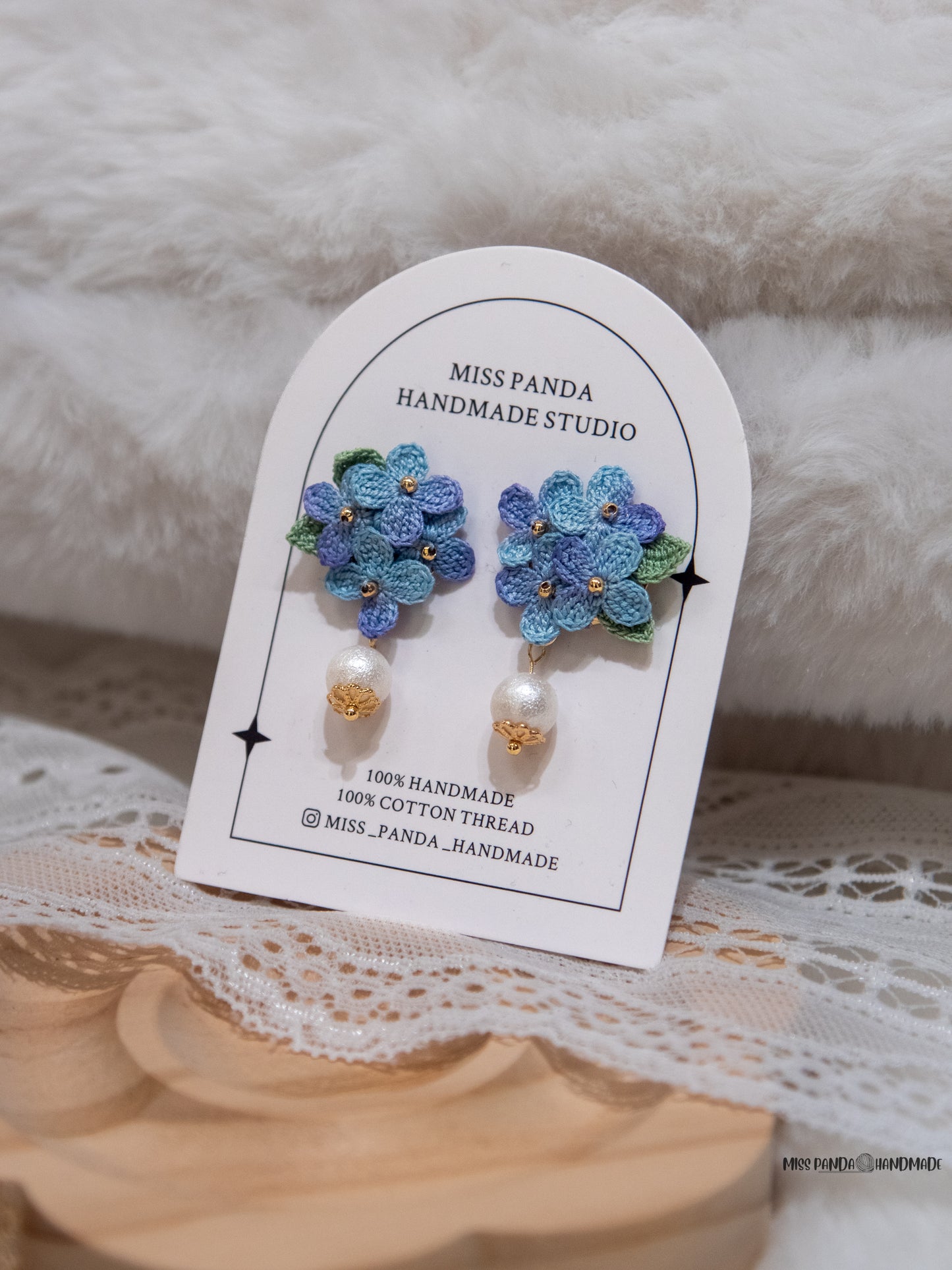 Micro Crochet Earrnigs/Hydrangea